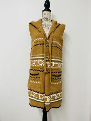 Camel sleeveless cardigan