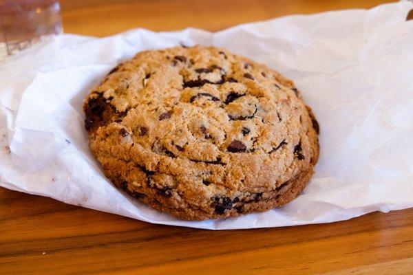 large chocolate chip cookie