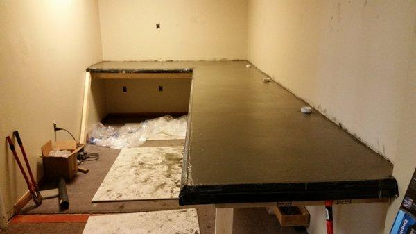 New concrete counter top, for our office.