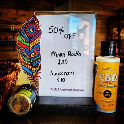 50% CBD Sunscreen and Moon Rocks!!