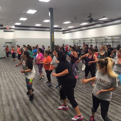 Members enjoying their first Zumba class of 2015.