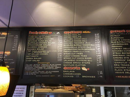 Menu board