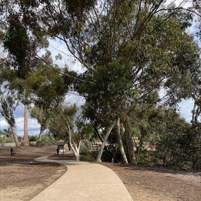 Entering the magical Nate's Point Dog Park in Historic Balboa Park