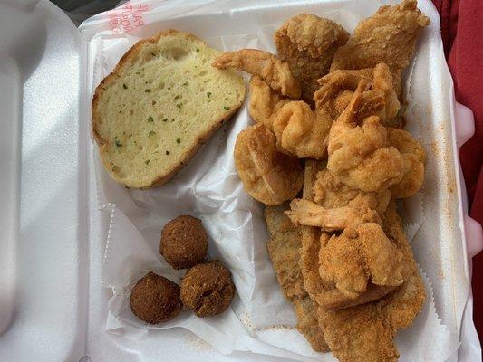 The #6 Fried fish and shrimp