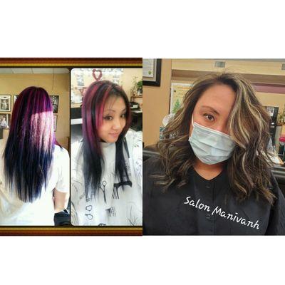 From purple to normal highlights