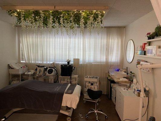 Inside of facial room