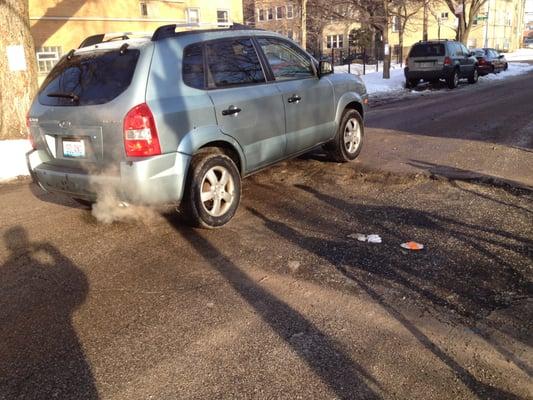 The ENTIRE length of Leavitt from Stone Academy to Granville is dangerously impassible with pot holes, some more that 12" deep.