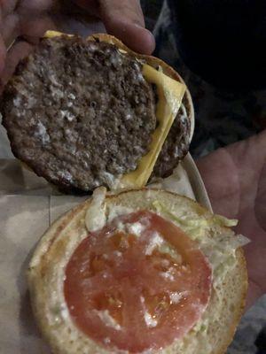 Saddest California California Classic Double Cheeseburger I've ever had!