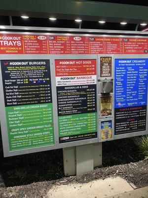 Drive Thru Menu