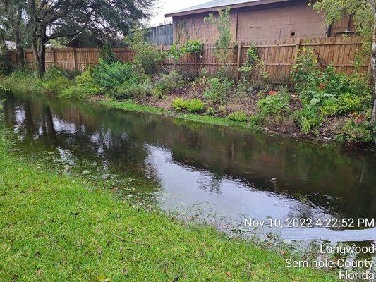 Flooding that does not dissipate within 48 hours as stated in builders' pre-settlement inspection report.