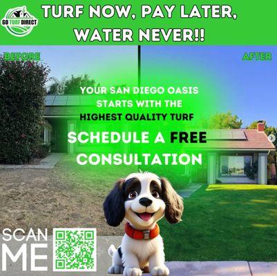 GoTurf Direct San Diego - Interest Free Financing