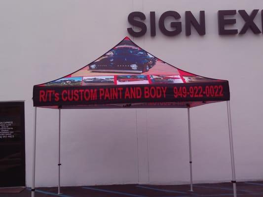 we now offer custom made tents