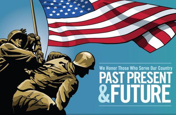 Home of the free, because of the brave! Thank you past, present & future military service members for your service & defending our freedoms.