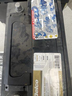 Here's the ac delco battery that barely lasted 2 years