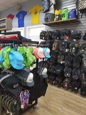 Caps, flip flops, waterproof bags, and more