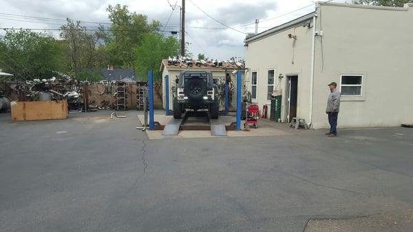 My Jeep comes off the rack.