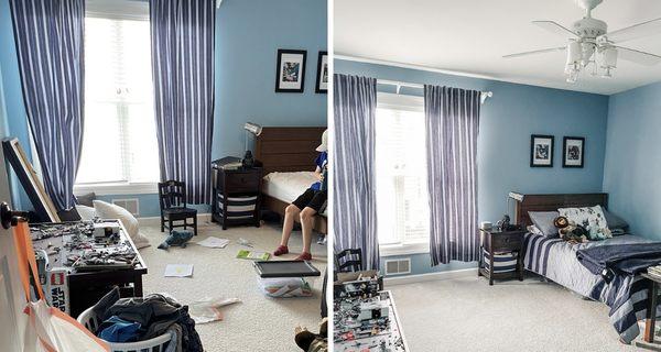 This if a before and after picture of rooms we've cleaned