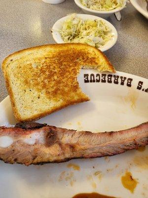 Ribs and dry coleslaw