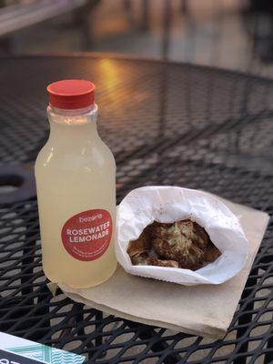 Rosewater lemonade and Spiced Cauliflower