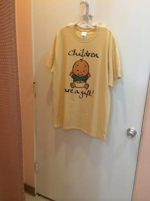 Weird shirt hanging on the door