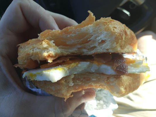 Bacon egg and cheese Croissant