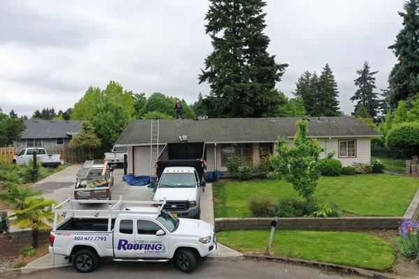 Preparing to tear off a roof in NE Vancouver, WA!