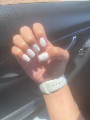 White Dip Powder on my real nails.