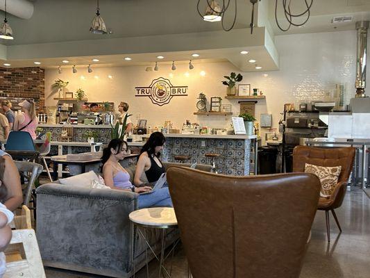 Dining area and service counter.