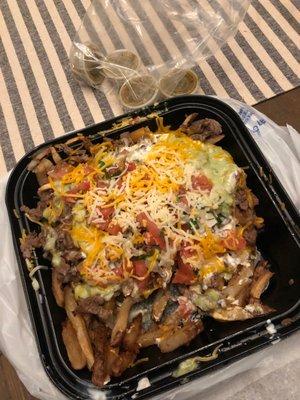 Carne asada fríes