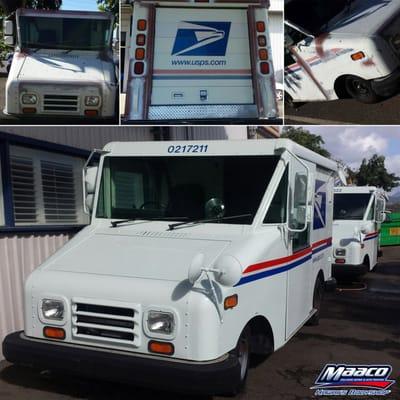 Re-touched & Re-painted fleet of United States Postal Service mail trucks.