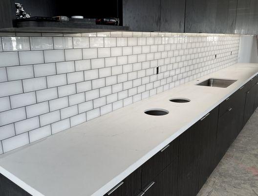 Kitchen Remodeling with back splash tile job.