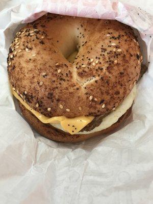 Turkey Sausage I everything bagel