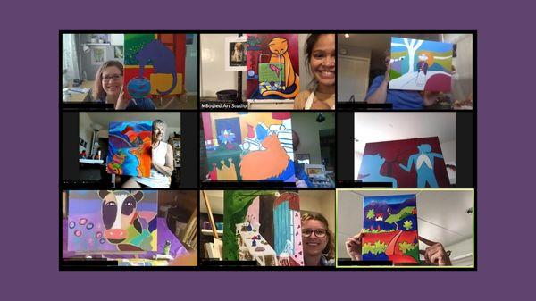 Our Zoom room is VERY colorful and fun!!