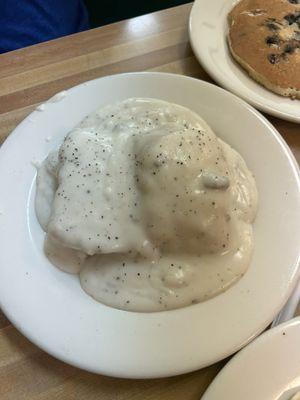 Biscuit and sausage gravy