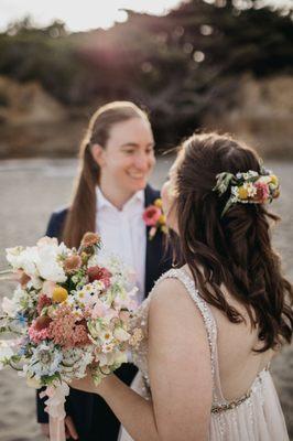 Hair piece and bouquet!