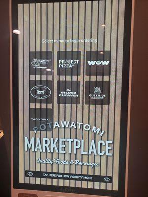 Potawatomi Food Hall main screen