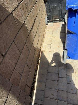 Unfinished Pavers Open Gap