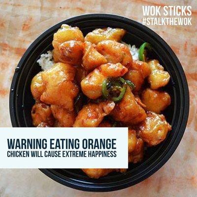 Happiness = Orange Chicken