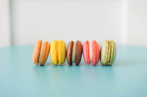 assorted french macarons