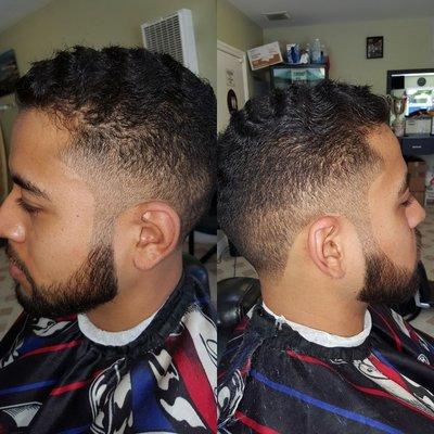 Fade and Beard Trim. CHAMPS BARBERSHOP the Coolest Shop in Town