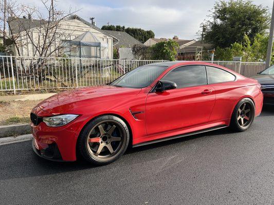 New Michelin tires for my Volk TE37SL wheels! Big thanks to Studio city discount tires!