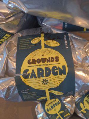 Grounds for composting--love that they do this!