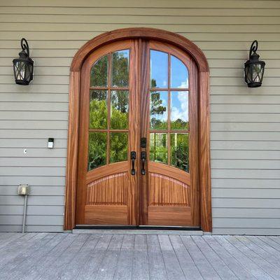 Custom Double Entry Door Installation and Clear Coat near Peachtree City Ga