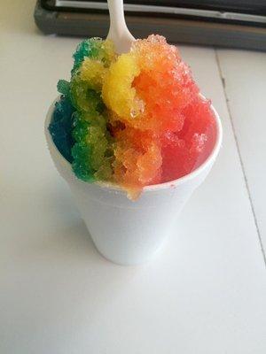 Rainbow sno-cones make a hot day even better!