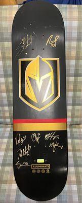 VGK team signed skateboard