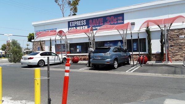 Express Car Wash is included with gas price. Make sure the wash is Open prior to paying.