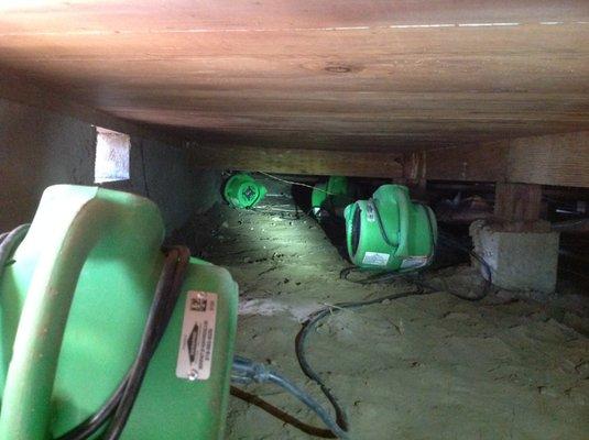 We can dry your crawlspace also. Sudden leaks may be covered by your insurance also so you are not out of pocket.