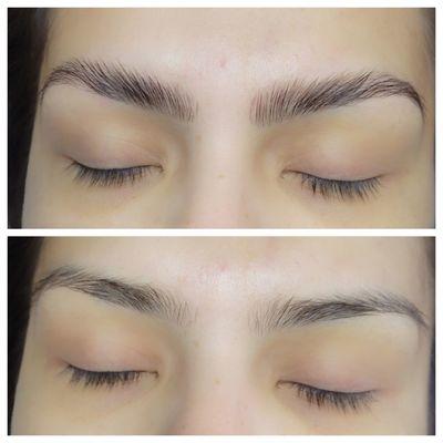 Brow Lamination & Tint. Get fuller, lifted brows that stay where you want them. Lasts up to 6 weeks.