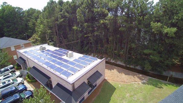 Solar panels on our office building. Go green!