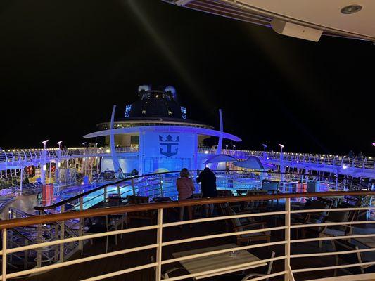 Balcony view from one side of ship